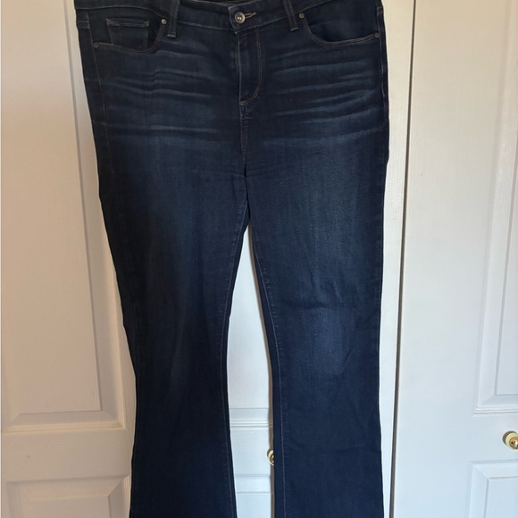 PAIGE Dark Blue Manhattan Boot Cut Women's Jeans - Picture 2 of 6